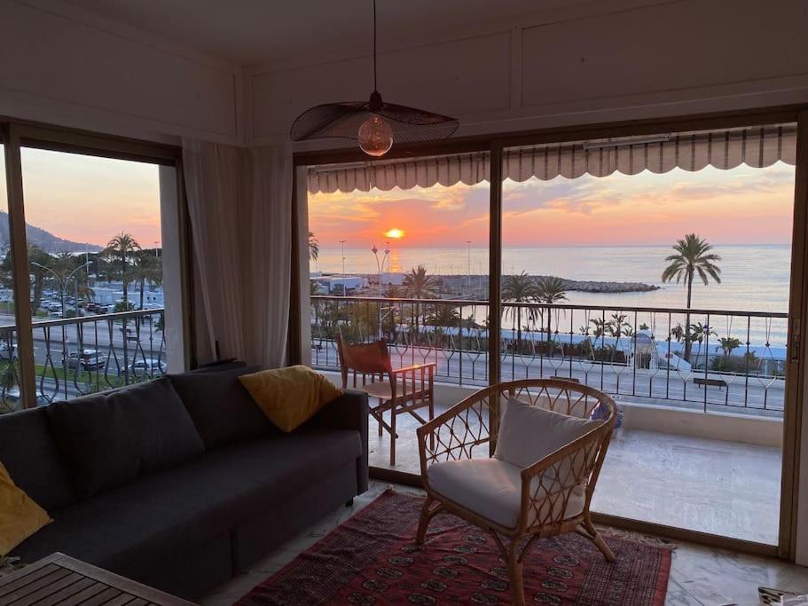 Le Garavan-Vue Mer-Plage-Clim-Terrasse Мантон Екстер'єр фото